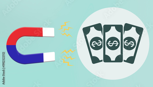 A magnet attracts money, financial stability