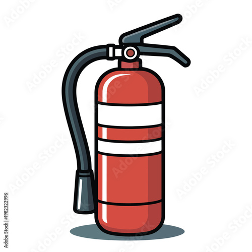 Fire extinguisher provides essential safety equipment for emergency fire suppression systems.