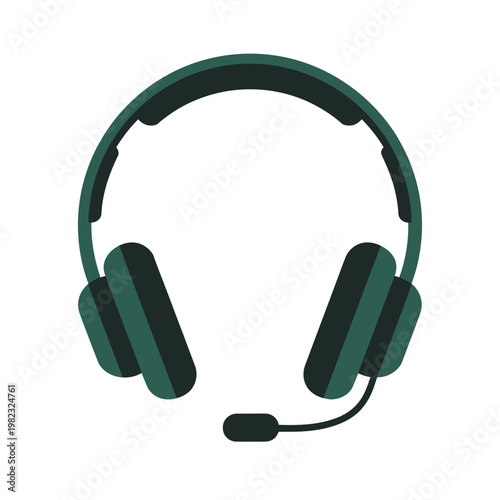 Headphones with an integrated microphone stand ready for professional audio and communication.