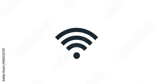 Wireless internet icon representing connectivity and network signals