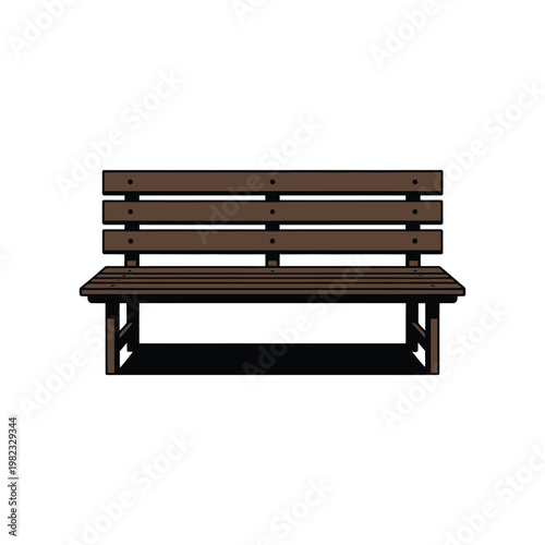 Bench stands in an empty park area.