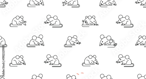 Simple Cartoon Mouse Illustration Icons Set in Various Poses for Websites, Apps, and Digital Media