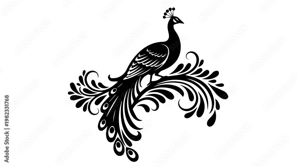 Fototapeta premium Dark gray dove in flight on silhouette