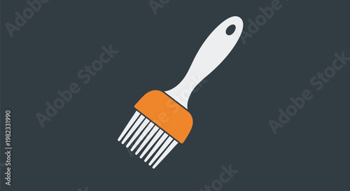 Minimalist vector illustration of a kitchen pastry brush tool.