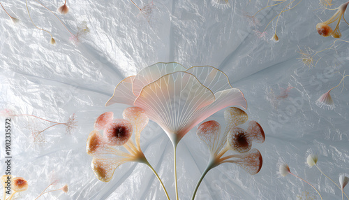 premium paper texture background with delicate floral accents, soft pastel tones, minimal elegant design