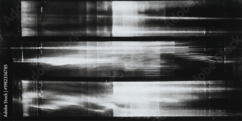 An abstract dark grunge film strip pattern featuring a textured metallic surface and old vintage paper material for an artistic grey backdrop design