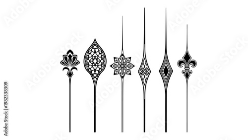 Collection of ornate filigree designs