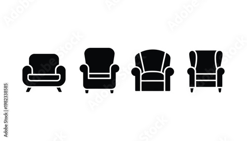 Armchairs represent interior furniture.