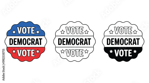 Vote badges encourage civic engagement.