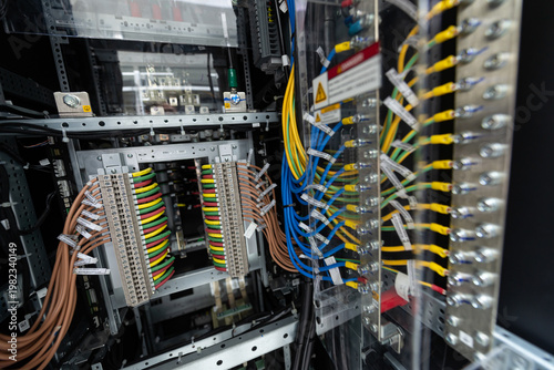 Canvastavla Intricate Wiring Inside a Server Rack