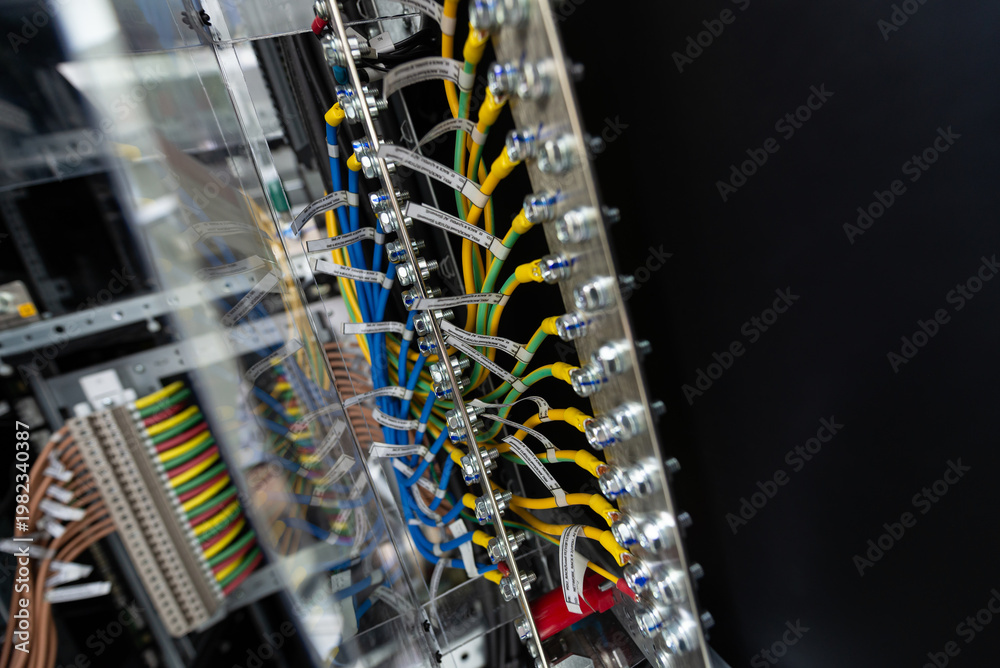 Naklejka premium Network Cables and Connectors in Data Center