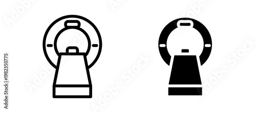 Obraz na plátne MRI icon in black color for website or app.