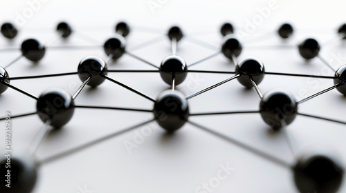 Stylish modern network connection on white background