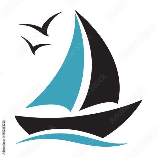 A sleek sailboat gliding smoothly over calm waters under a clear sky