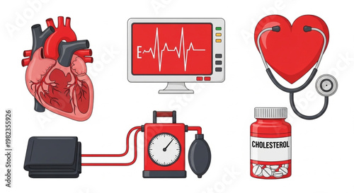 Healthy Heart Medical Equipment and Cardiology Monitoring Devices