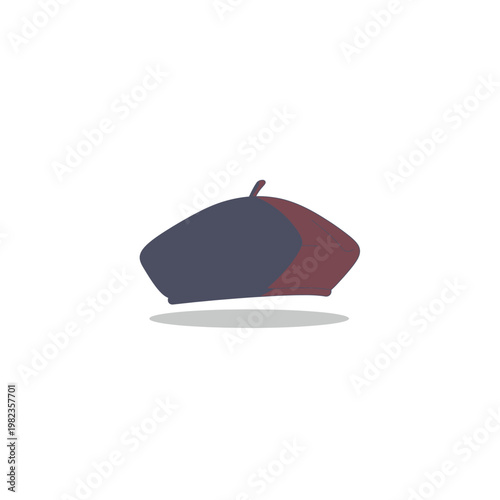 Colorful Flat Design Beret Hat.