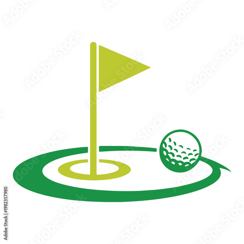 A golf ball approaching a flagstick on a putting green