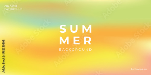 Summer modern background with blur gradient. Suitable for seasonal discounts, sale and promotions. Vector design.