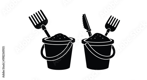 Black speaker with a tweeter and woofer minimalist silhouette