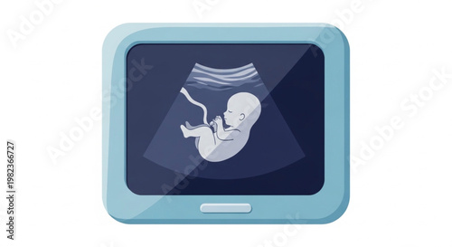 Pregnancy Ultrasound Image A Fetus's First Glimpse on Screen