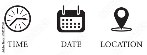 Icons representing various calendar events and reminders