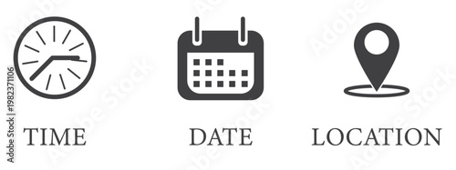 Icons representing various calendar events and reminders