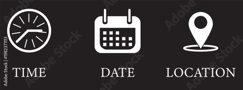 Icons representing various calendar events and reminders