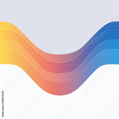Colorful Gradient Wave Design Element.