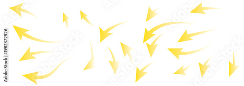 Air flow set. Blue arrows showing air. Set of blue arrow showing wind air flow. Blue air flow arrows showing wind circulation and ventilation.