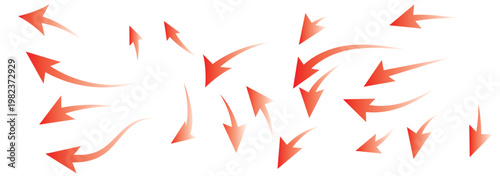 Air flow set. Blue arrows showing air. Set of blue arrow showing wind air flow. Blue air flow arrows showing wind circulation and ventilation.
