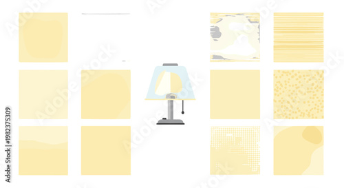 Collection of various yellow textured and patterned backgrounds