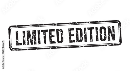 A black grunge-style rectangular stamp clearly displaying the phrase "LIMITED EDITION" 