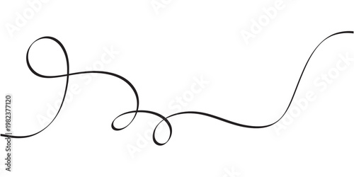 Swoosh, swash underline stroke set. Abstract wavy thin line. Squiggle elements. Vector isolated illustration in eps 10.