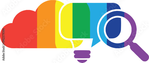 Rainbow pride search love inclusion and discovery