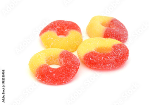 Gummy rings shaped cutter, isolated on white background