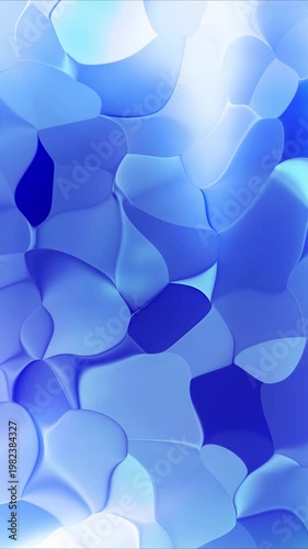 Vertical Blue Gradient Shape Layer Shift 4K Loop features scale-like shapes moving and shifting in different blue gradient colors in a vertical ratio loop.