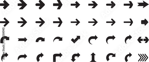 Arrows' Symphony of Directions: A collection of arrows, in various shapes and orientations, gracefully guides the viewer through a landscape of possibilities.