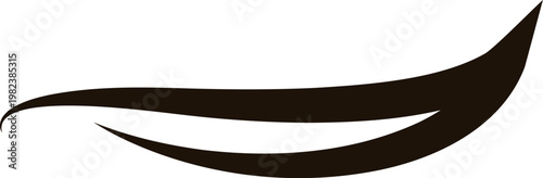 Swoosh Tail Accent Curve Silhouette