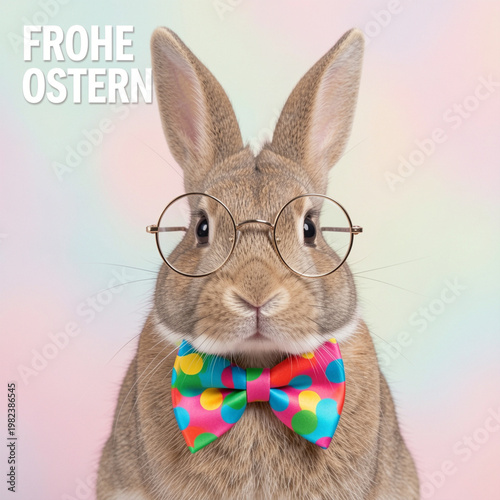 easter bunny with easter eggs