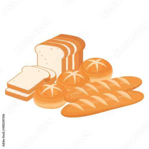 Fresh Assorted Bread and Pastries for Breakfast and Snacking