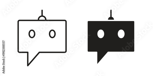 Ai chat bot icon pack on white background. logotype graphic design
