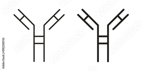 Antibody icon pack on white background. logotype graphic design