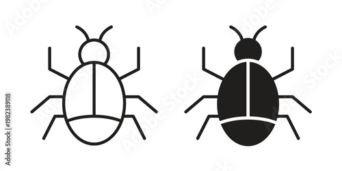Bedbug icon pack on white background. logotype graphic design
