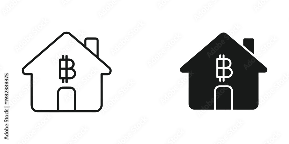 Obraz premium Contrast between a traditional and a modern house symbolizing cryptocurrency investment