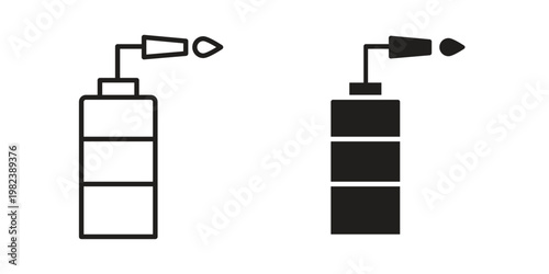 Blowtorch icon pack on white background. logotype graphic design