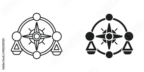 Comparative diagram of two graph theory structures with varying node attributes