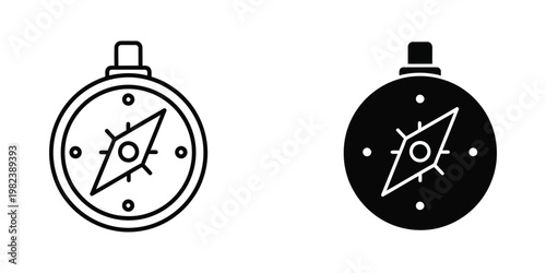 Comparison of traditional and modern compass designs on lanyards