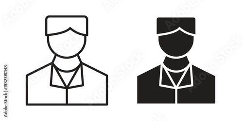 Cashier icon pack on white background. logotype graphic design