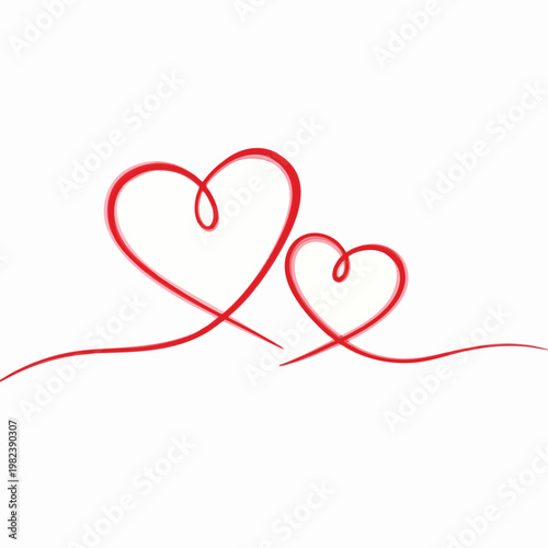 Elegant Minimalist Heart Line Art for Love and Romance Themes