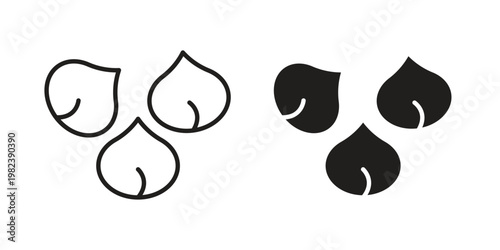 Chickpeas hummus icon pack on white background. logotype graphic design